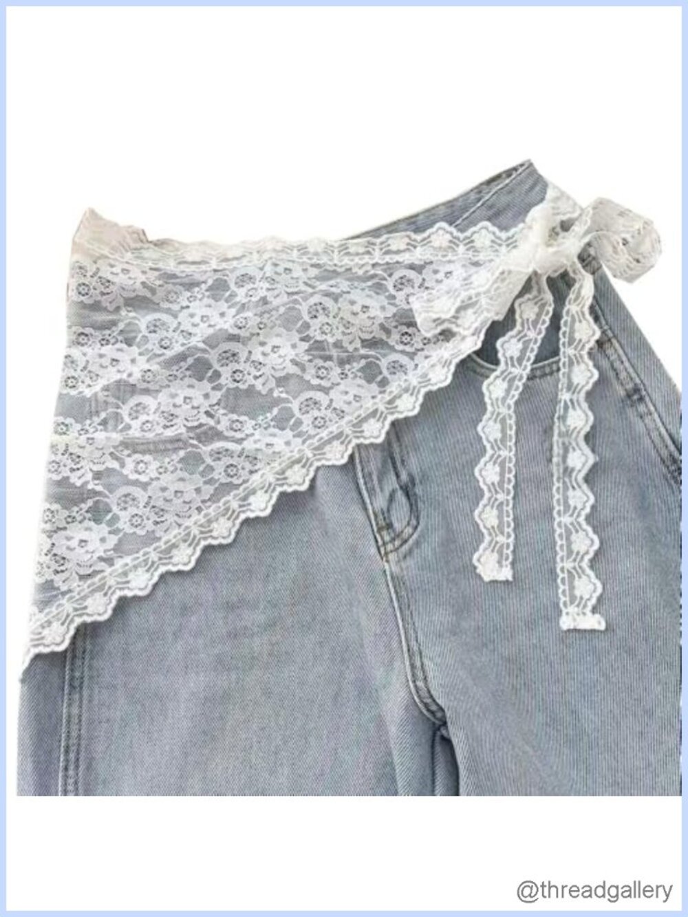 Lace Floral Triangle Scarf Wrap Belt Waist Sash Hair Scarf Bandana